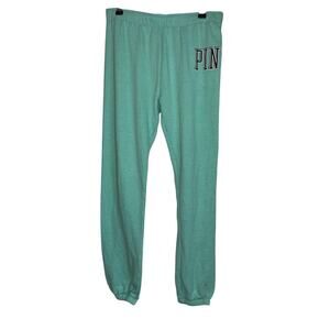 PINK Victoria's Secret Teal Lightweight Jogger Sweat Pants Women's Size Small
